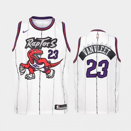 Youth Toronto Raptors 25th Season #23 Fred VanVleet White Classic Jersey