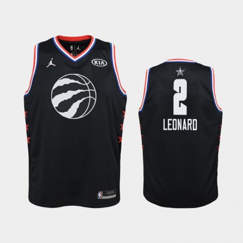 Youth Toronto Raptors 2019 All-Star #2 Kawhi Leonard Black Jersey