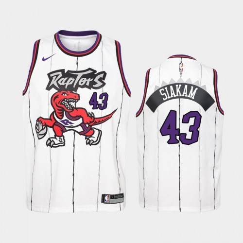 Youth Toronto Raptors 25th Season #43 Pascal Siakam White Classic Jersey