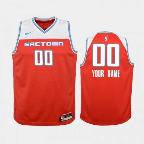 Youth Sacramento Kings City #00 Custom 2019-20 Red Jersey