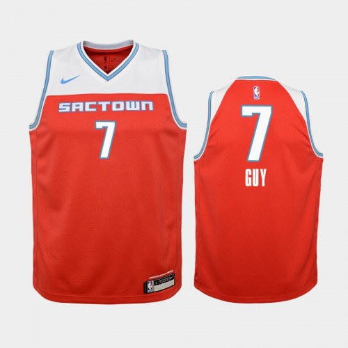 Youth Sacramento Kings City #7 Kyle Guy 2019-20 Red Jersey