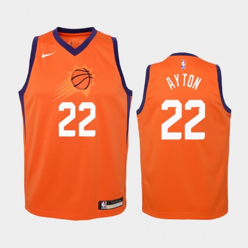 Youth Phoenix Suns Statement #22 Deandre Ayton Orange 2019-20 Jersey