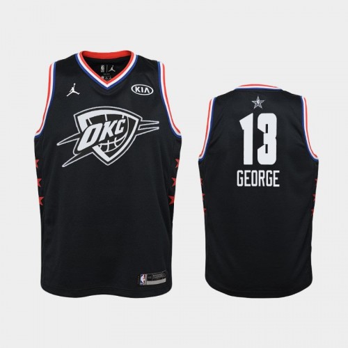 Youth Oklahoma City Thunder 2019 All-Star #13 Paul George Black Jersey