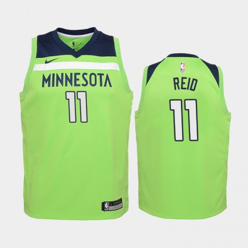 Youth Minnesota Timberwolves Statement #11 Naz Reid Green Jersey