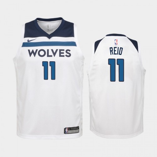 Youth Minnesota Timberwolves Naz Reid #11 White Association Jersey