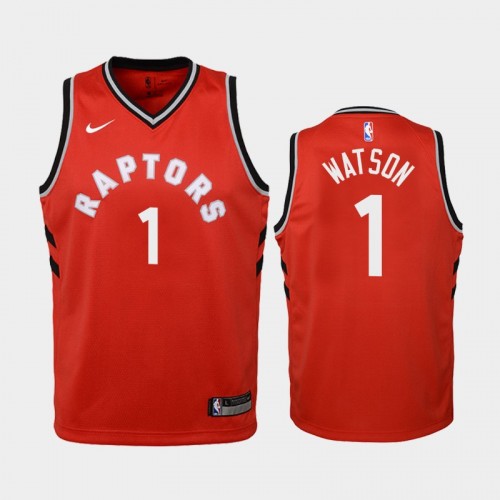 Youth Toronto Raptors Icon #1 Paul Watson 2019-20 Red Jersey