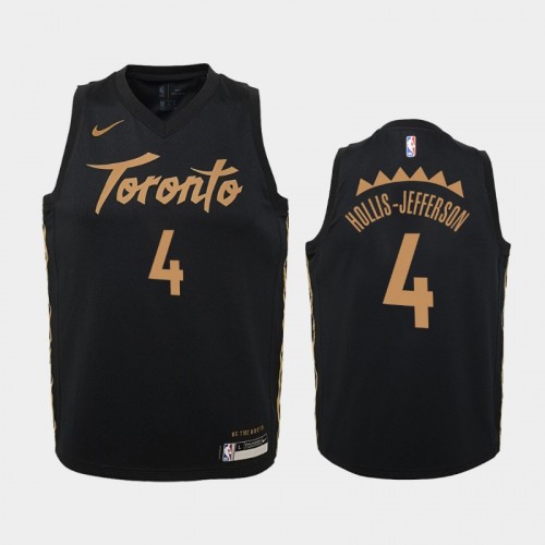 Youth Toronto Raptors City #4 Rondae Hollis-Jefferson 2019-20 Black Jersey