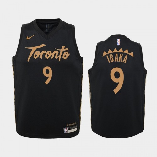 Youth Toronto Raptors City #9 Serge Ibaka 2019-20 Black Jersey