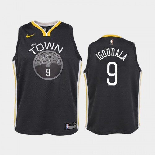 Youth Golden State Warriors Andre Iguodala #9 Black Statement Jersey