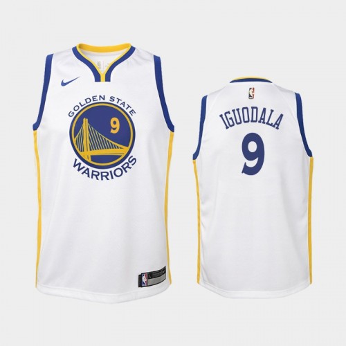 Youth Golden State Warriors Andre Iguodala #9 White Association Jersey