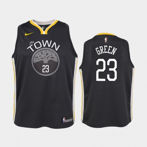 Youth Golden State Warriors Draymond Green #23 Black Statement Jersey