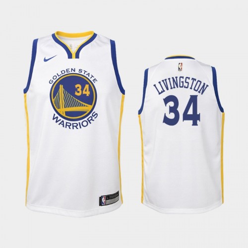 Youth Golden State Warriors Shaun Livingston #34 White Association Jersey